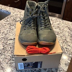 NOBULL Olive Camo Green High-Top Trainers with Gum Soles